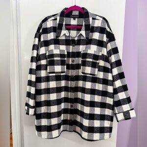 Lane Bryant Plaid Shacket Sz 22/24